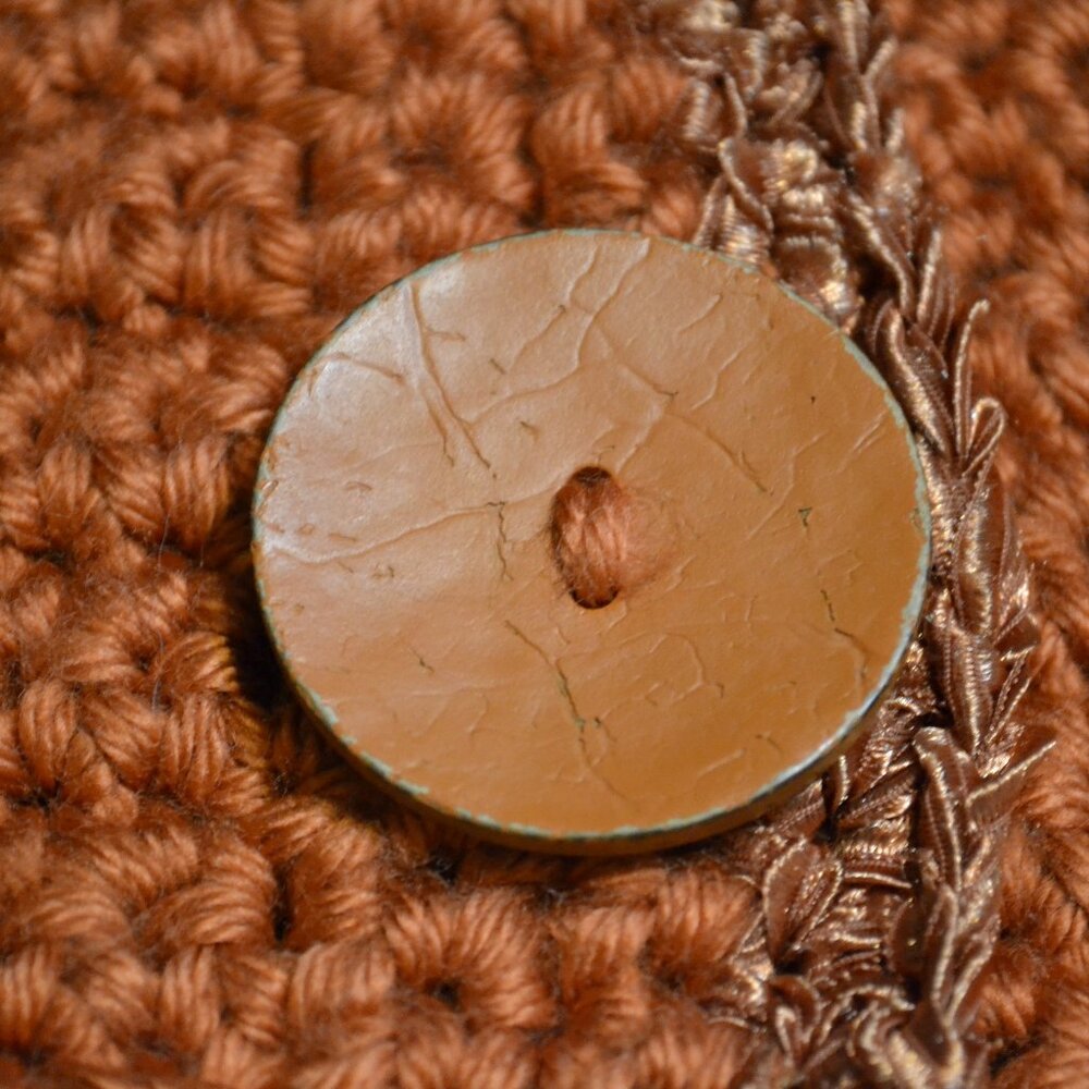 Orange Handmade Heavy Chunky Knit Cardigan Cottage-core Grandmacore Cardigan - Picture 8 of 15